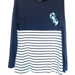 Lily Pulitzer - Large - Navy blue w/stripes. logos on frnt/back